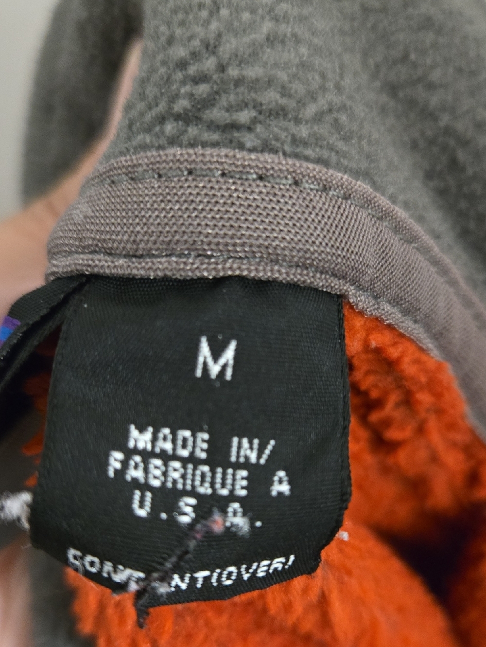 Patagonia Orange Fleece Jacket Sz M - Picture 5 of 8